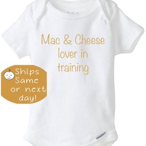 Mac and Cheese baby onesie®, Mac and Cheese lover in training, funny baby onesie